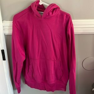 pink hoodie